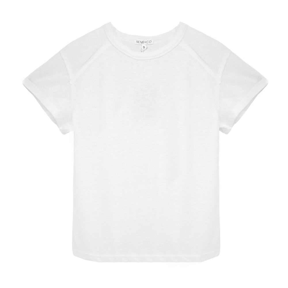 AEMI+CO Junie Top Tee in White S